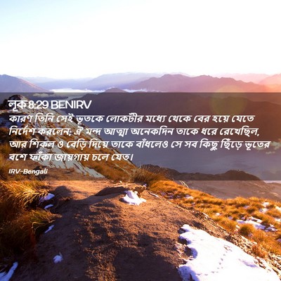 Picture 02 - লূক 8:29 BENIRV - কারণ তিনি সেই - Bible Verse Picture