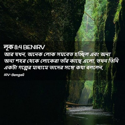 Picture 02 - লূক 8:4 BENIRV - আর যখন, অনেক লোক - Bible Verse Picture