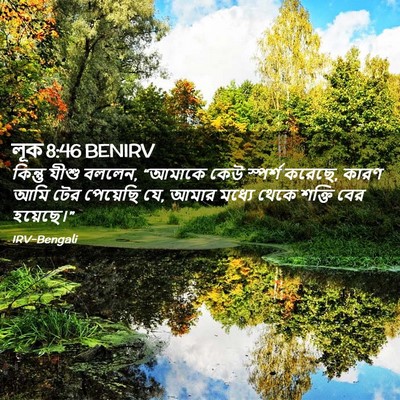 Picture 02 - লূক 8:46 BENIRV - কিন্তু যীশু বললেন, - Bible Verse Picture