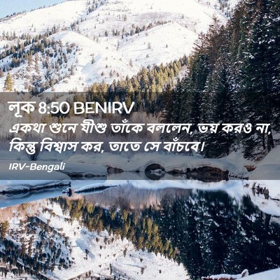 Picture 02 - লূক 8:50 BENIRV - একথা শুনে যীশু - Bible Verse Picture