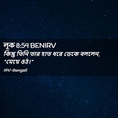Picture 02 - লূক 8:54 BENIRV - কিন্তু তিনি তার - Bible Verse Picture