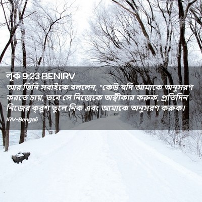 Picture 02 - লূক 9:23 BENIRV - আর তিনি সবাইকে - Bible Verse Picture