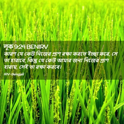 Picture 02 - লূক 9:24 BENIRV - কারণ যে কেউ নিজের - Bible Verse Picture