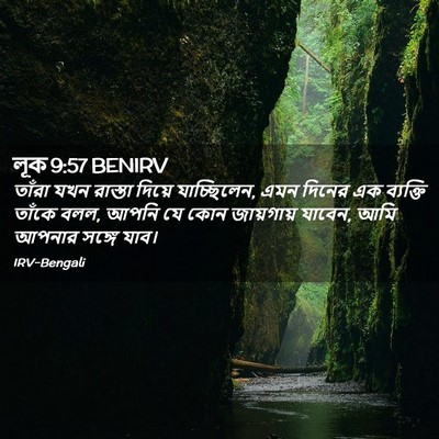 Picture 02 - লূক 9:57 BENIRV - তাঁরা যখন রাস্তা - Bible Verse Picture