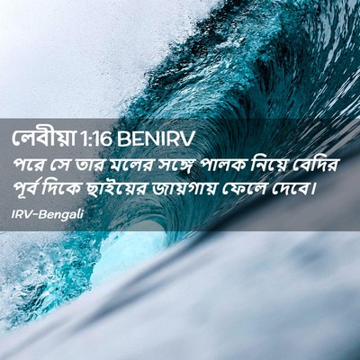Picture 02 - লেবীয়া 1:16 BENIRV - পরে সে তার মলের - Bible Verse Picture