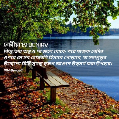 Picture 02 - লেবীয়া 1:9 BENIRV - কিন্তু তার অন্ত্র - Bible Verse Picture