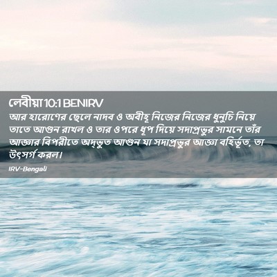 Picture 02 - লেবীয়া 10:1 BENIRV - আর হারোণের ছেলে - Bible Verse Picture