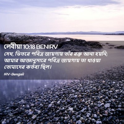 Picture 02 - লেবীয়া 10:18 BENIRV - দেখ, ভিতরে পবিত্র - Bible Verse Picture