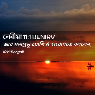 Picture 02 - লেবীয়া 11:1 BENIRV - আর সদাপ্রভু মোশি ও - Bible Verse Picture