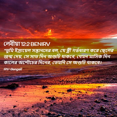 Picture 02 - লেবীয়া 12:2 BENIRV - “তুমি ইস্রায়েল - Bible Verse Picture