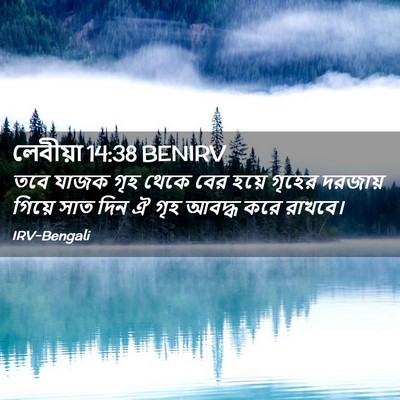 Picture 02 - লেবীয়া 14:38 BENIRV - তবে যাজক গৃহ থেকে - Bible Verse Picture