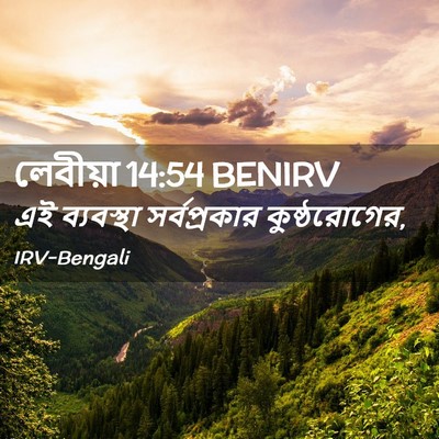 Picture 02 - লেবীয়া 14:54 BENIRV - এই ব্যবস্থা - Bible Verse Picture