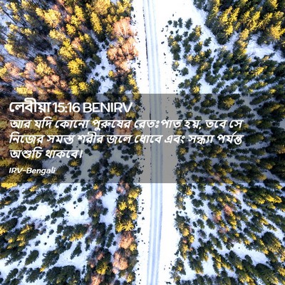 Picture 02 - লেবীয়া 15:16 BENIRV - আর যদি কোনো - Bible Verse Picture