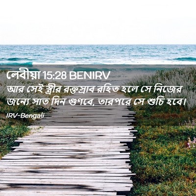 Picture 02 - লেবীয়া 15:28 BENIRV - আর সেই স্ত্রীর - Bible Verse Picture