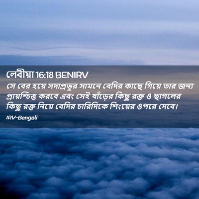 Picture 02 - লেবীয়া 16:18 BENIRV - সে বের হয়ে - Bible Verse Picture