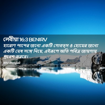 Picture 02 - লেবীয়া 16:3 BENIRV - হারোণ পাপের জন্যে - Bible Verse Picture
