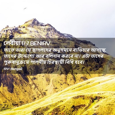 Picture 02 - লেবীয়া 17:7 BENIRV - তাতে তারা যে - Bible Verse Picture
