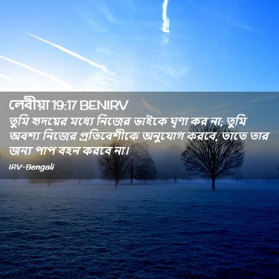 Picture 02 - লেবীয়া 19:17 BENIRV - তুমি হৃদয়ের - Bible Verse Picture