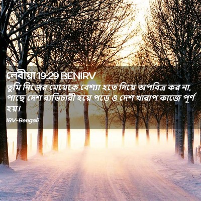 Picture 02 - লেবীয়া 19:29 BENIRV - তুমি নিজের - Bible Verse Picture