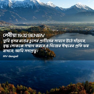 Picture 02 - লেবীয়া 19:32 BENIRV - তুমি ধূসর রঙের - Bible Verse Picture