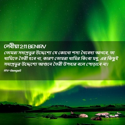 Picture 02 - লেবীয়া 2:11 BENIRV - তোমরা সদাপ্রভুর - Bible Verse Picture