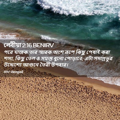 Picture 02 - লেবীয়া 2:16 BENIRV - পরে যাজক তার - Bible Verse Picture
