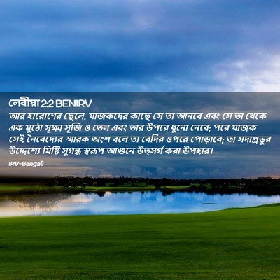 Picture 02 - লেবীয়া 2:2 BENIRV - আর হারোণের ছেলে, - Bible Verse Picture