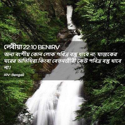 Picture 02 - লেবীয়া 22:10 BENIRV - অন্য বংশীয় কোন - Bible Verse Picture