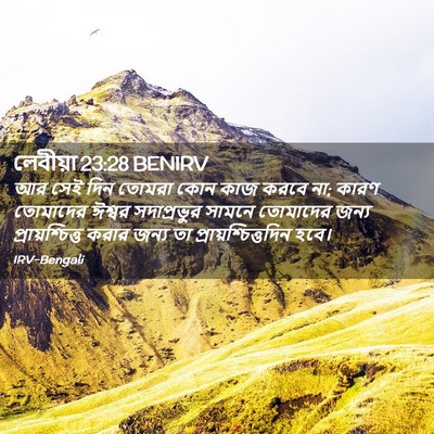 Picture 02 - লেবীয়া 23:28 BENIRV - আর সেই দিন তোমরা - Bible Verse Picture