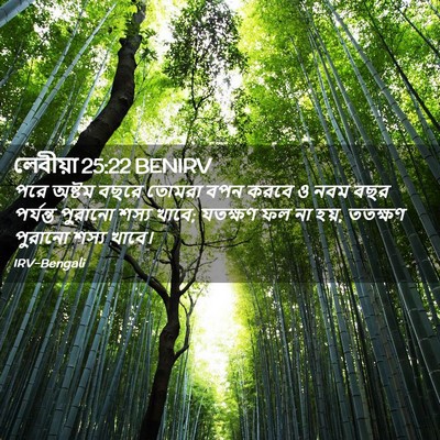 Picture 02 - লেবীয়া 25:22 BENIRV - পরে অষ্টম বছরে - Bible Verse Picture