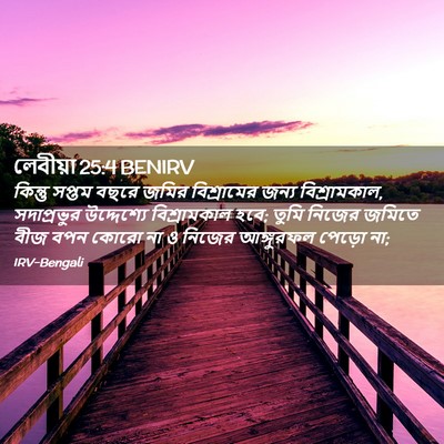 Picture 02 - লেবীয়া 25:4 BENIRV - কিন্তু সপ্তম বছরে - Bible Verse Picture