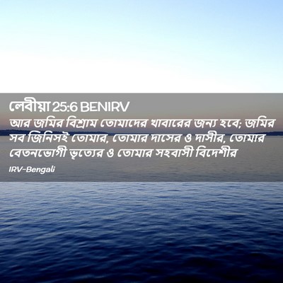 Picture 02 - লেবীয়া 25:6 BENIRV - আর জমির বিশ্রাম - Bible Verse Picture