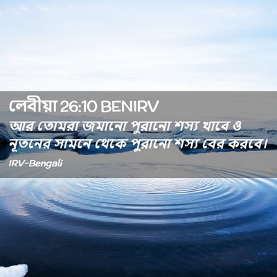 Picture 02 - লেবীয়া 26:10 BENIRV - আর তোমরা জমানো - Bible Verse Picture