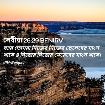 Picture 02 - লেবীয়া 26:29 BENIRV - আর তোমরা নিজের - Bible Verse Picture