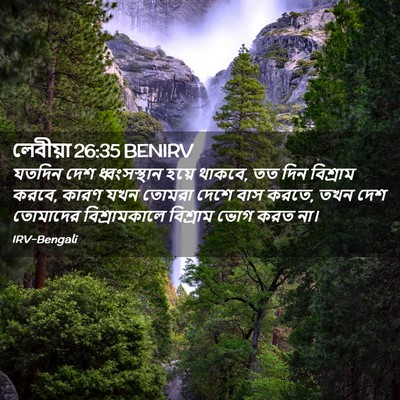 Picture 02 - লেবীয়া 26:35 BENIRV - যতদিন দেশ - Bible Verse Picture