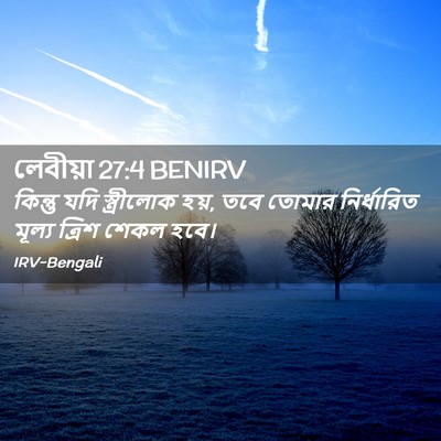 Picture 02 - লেবীয়া 27:4 BENIRV - কিন্তু যদি - Bible Verse Picture