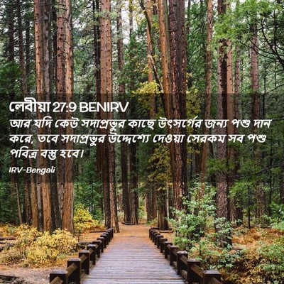 Picture 02 - লেবীয়া 27:9 BENIRV - আর যদি কেউ - Bible Verse Picture
