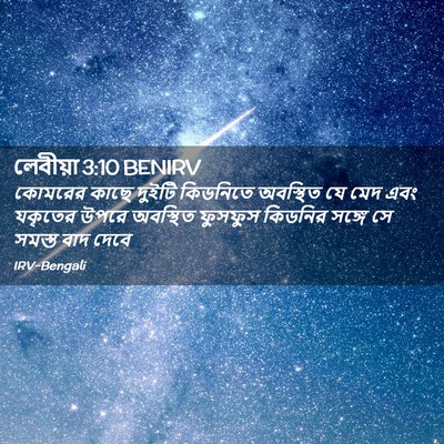 Picture 02 - লেবীয়া 3:10 BENIRV - কোমরের কাছে দুইটি - Bible Verse Picture