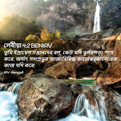 Picture 02 - লেবীয়া 4:2 BENIRV - তুমি ইস্রায়েল - Bible Verse Picture