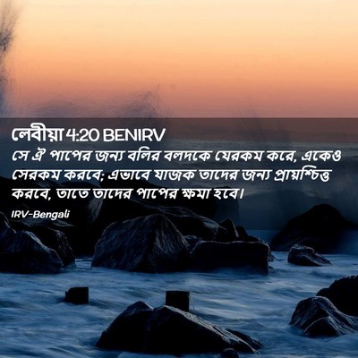 Picture 02 - লেবীয়া 4:20 BENIRV - সে ঐ পাপের জন্য - Bible Verse Picture