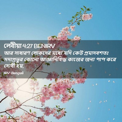 Picture 02 - লেবীয়া 4:27 BENIRV - আর সাধারণ লোকদের - Bible Verse Picture