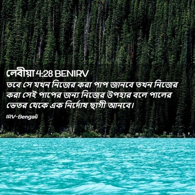 Picture 02 - লেবীয়া 4:28 BENIRV - তবে সে যখন নিজের - Bible Verse Picture