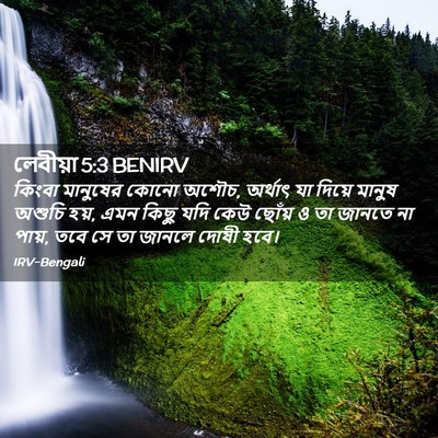 Picture 02 - লেবীয়া 5:3 BENIRV - কিংবা মানুষের - Bible Verse Picture