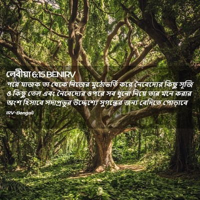Picture 02 - লেবীয়া 6:15 BENIRV - পরে যাজক তা থেকে - Bible Verse Picture