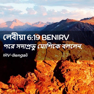 Picture 02 - লেবীয়া 6:19 BENIRV - পরে সদাপ্রভু - Bible Verse Picture