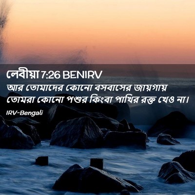 Picture 02 - লেবীয়া 7:26 BENIRV - আর তোমাদের কোনো - Bible Verse Picture