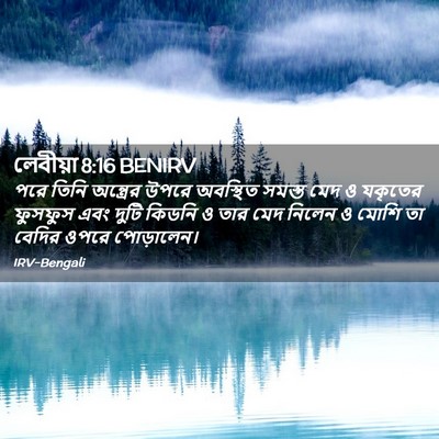 Picture 02 - লেবীয়া 8:16 BENIRV - পরে তিনি অন্ত্রের - Bible Verse Picture