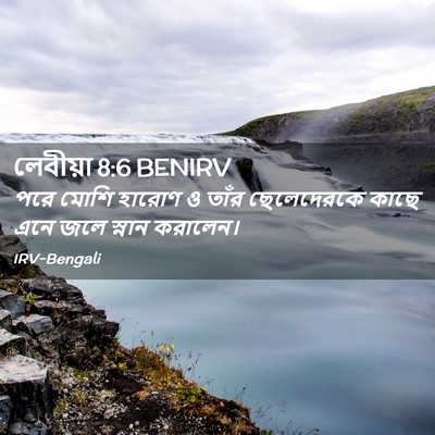 Picture 02 - লেবীয়া 8:6 BENIRV - পরে মোশি হারোণ ও - Bible Verse Picture