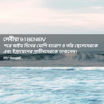 Picture 02 - লেবীয়া 9:1 BENIRV - পরে অষ্টম দিনের - Bible Verse Picture
