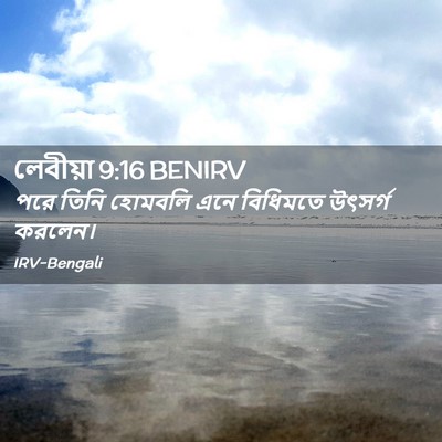 Picture 02 - লেবীয়া 9:16 BENIRV - পরে তিনি হোমবলি - Bible Verse Picture